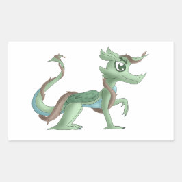 玉ドラゴンステッカー 長方形シール
