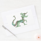 玉ドラゴンステッカー 長方形シール (封筒)