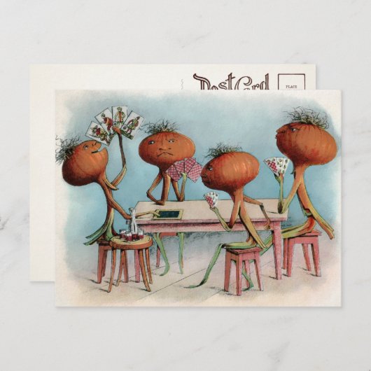 玉ビクトリアンねぎトランプはがき ポストカード (正面/裏面)