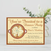 玉フランスのねぎスープ食べ物ディナーパーティー夕食クラブ 招待状 (スタンド正面)