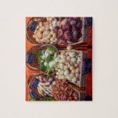 玉フランスのねぎ市場のストール写真 ジグソーパズル (縦)