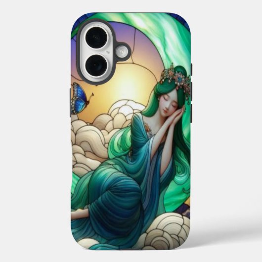 玉ムーン静止携帯電話ケース Case-Mate iPhoneケース (裏面)