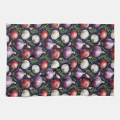 玉モダンねぎ模様 キッチンタオル (横)