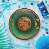 玉中国のうさぎの新年 ペーパープレート (パーティー)