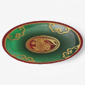 玉中国のうさぎの新年 ペーパープレート (アングル)