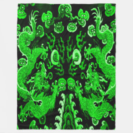 玉帝ドラゴン フリースブランケット