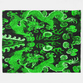 玉帝ドラゴン フリースブランケット (正面(横))