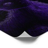 玉白熱［赤熱］光を放つ紫猫 ポスター (角)