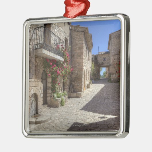 玉石の通り、歴史的な石造りの建物 メタルオーナメント (左)