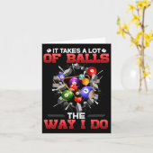 玉突きにはだいぶ手がかかるおもしろい カード (黄色い花)