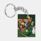 玉突きゲーム キーホルダー (正面左)