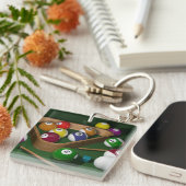 玉突きゲーム キーホルダー (正面右)