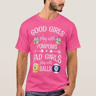 玉突きビリヤー遊ドビリヤードの悪い女の子 Tシャツ