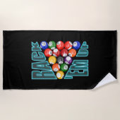 玉突き上げ ビーチタオル (正面)