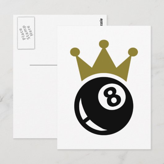 玉突き台8個 ポストカード (正面/裏面)