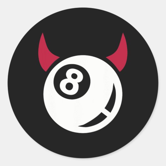 玉突き悪魔 ラウンドシール (正面)