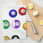 玉突の玉 キッチンタオル (四つ折り)