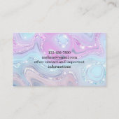 玉虫ホログラフィック大理石ファッション 名刺 (裏面)