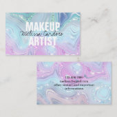 玉虫ホログラフィック大理石ファッション 名刺 (正面/裏面)