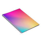 玉虫色のネオン熱いピンクの写真による虹カッコいい ノートブック (右側)