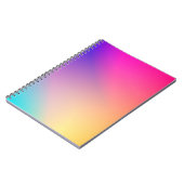 玉虫色のネオン熱いピンクの写真による虹カッコいい ノートブック (左側)