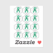 玉認識度リボンと蝶 シール (シート)