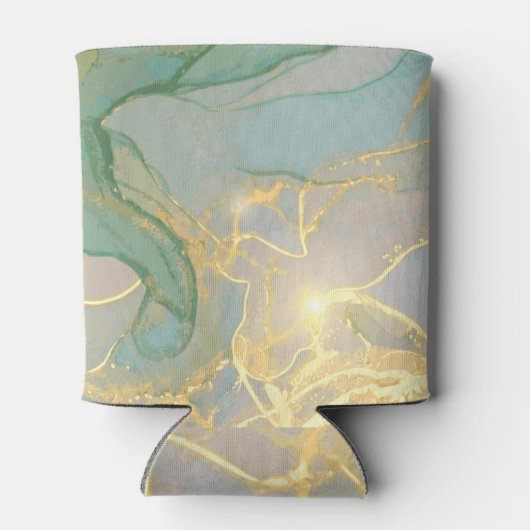 玉、金ゴールド大理石のテクスチャ、抽象芸術の背景。 缶クーラー (裏面)