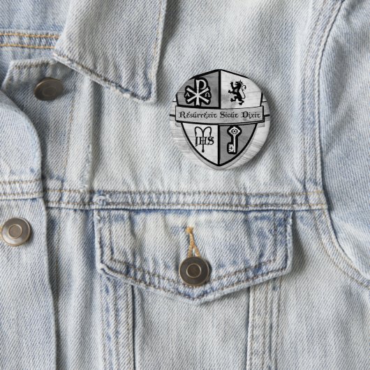 王および国の白黒ロゴのため 缶バッジ (インサイチュ)