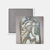 王が殺した様子を描いた盗撮シールド マグネット (正面/裏面)