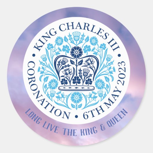 王と女王の戴冠式に長生き ラウンドシール (正面)