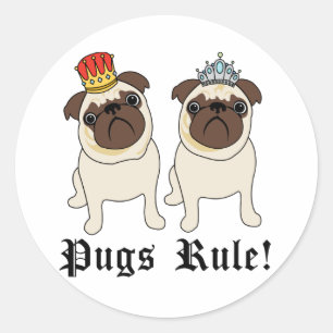 王と女王のPUGS規則のシール ラウンドシール