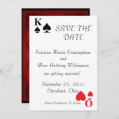 王と女王　保存日発表 招待状 (正面/裏面)