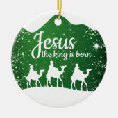 王なるイエスが生まれる 聖句 ⛪️ 🎄 セラミックオーナメント (正面)