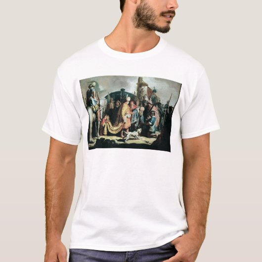 王にSaulゴリアテの頭部を提供しているデイヴィッド Tシャツ (正面)