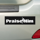 王のためのギター Praise Him バンパーステッカー (車上)