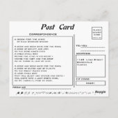 王のための本 オリジナル ポストカード (裏面)