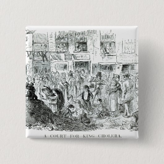 王のためのCholera 1852年裁判所 缶バッジ (正面)