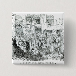 王のためのCholera 1852年裁判所 缶バッジ