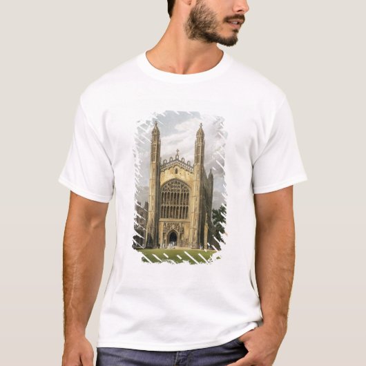 王ののCollege Chapel、ケンブリッジ西端、から Tシャツ (正面)