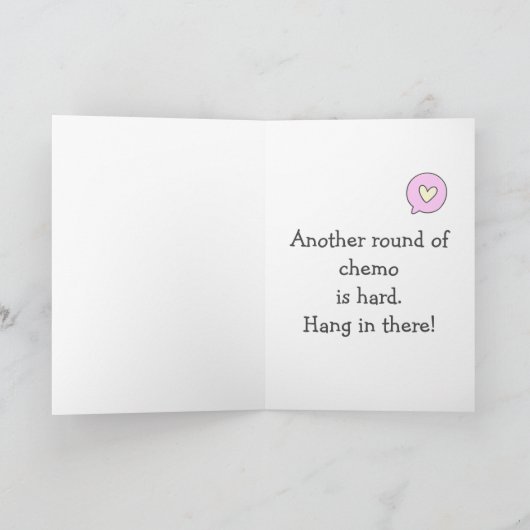 王のように抗がん剤を撃破！かわいい癌サポート カード (内部)