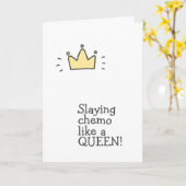 王のように抗がん剤を撃破！かわいい癌サポート カード (黄色い花)