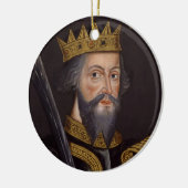 王のウィリアムI Conquerorポートレート セラミックオーナメント (左)