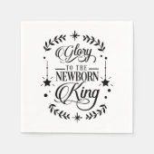 王のクリスマス生まれたばかりのに栄光 | スタンダードカクテルナプキン (正面)