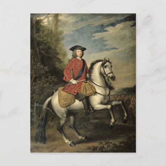 王のジョージI 1717年ポートレート ポストカード (正面)