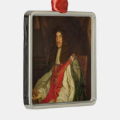 王のチャールズポートレートII、c.1660-65 メタルオーナメント (右)