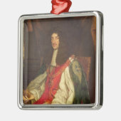 王のチャールズポートレートII、c.1660-65 メタルオーナメント (左)