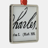 王のチャールズ署名I メタルオーナメント (右)