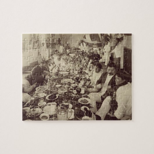 王のボートハウス、c.187のKalakana's王室のな宴会 ジグソーパズル (横)