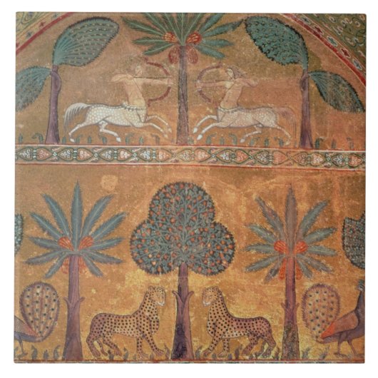 王のルジェロ部屋からのケンタウルスとの場面、 タイル (正面)