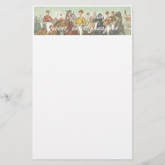 王の上のスポーツ 便箋 (正面)